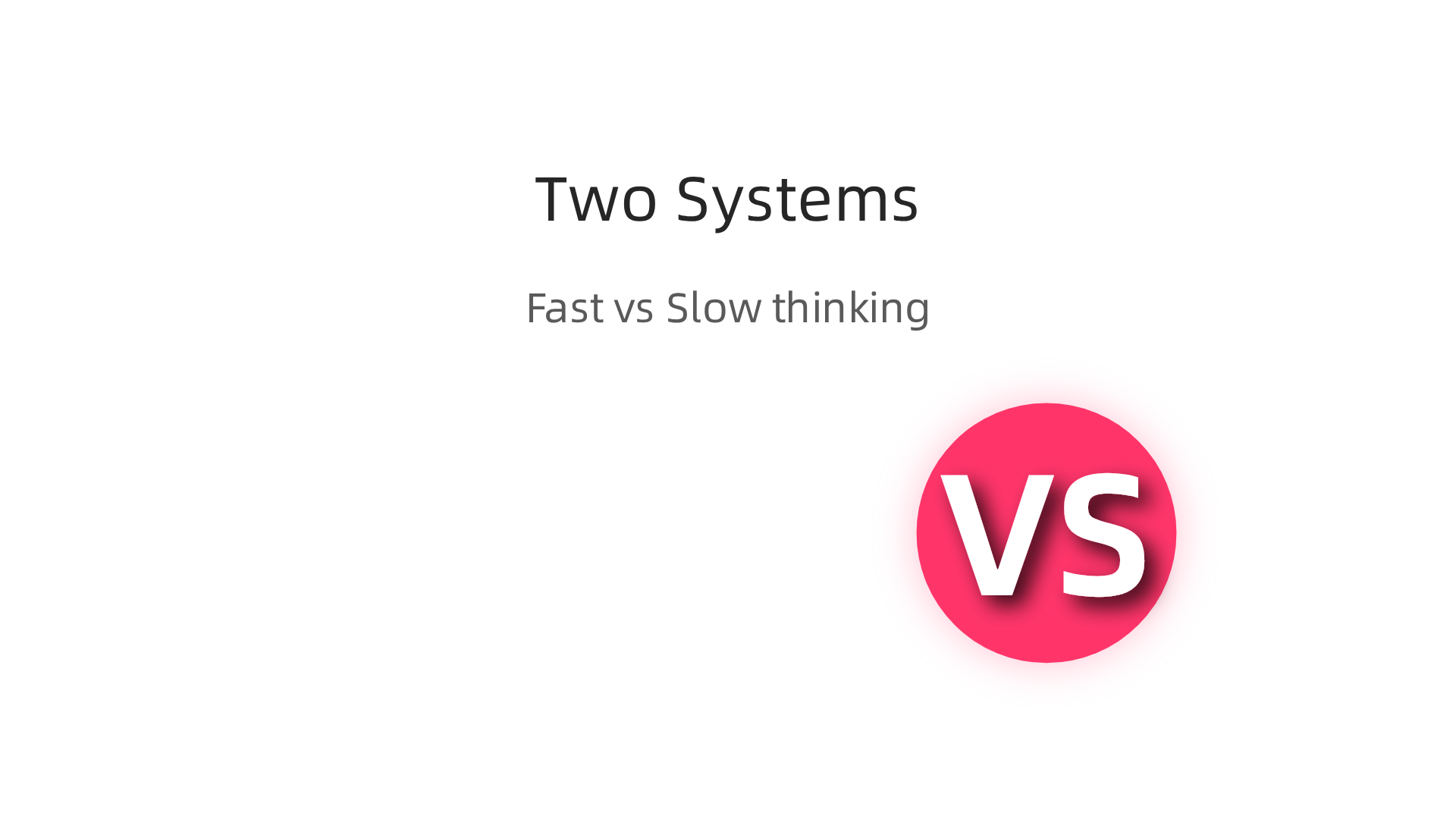 Daniel Kahneman's model of System 1 (fast) and System 2 (slow) thinking processes.