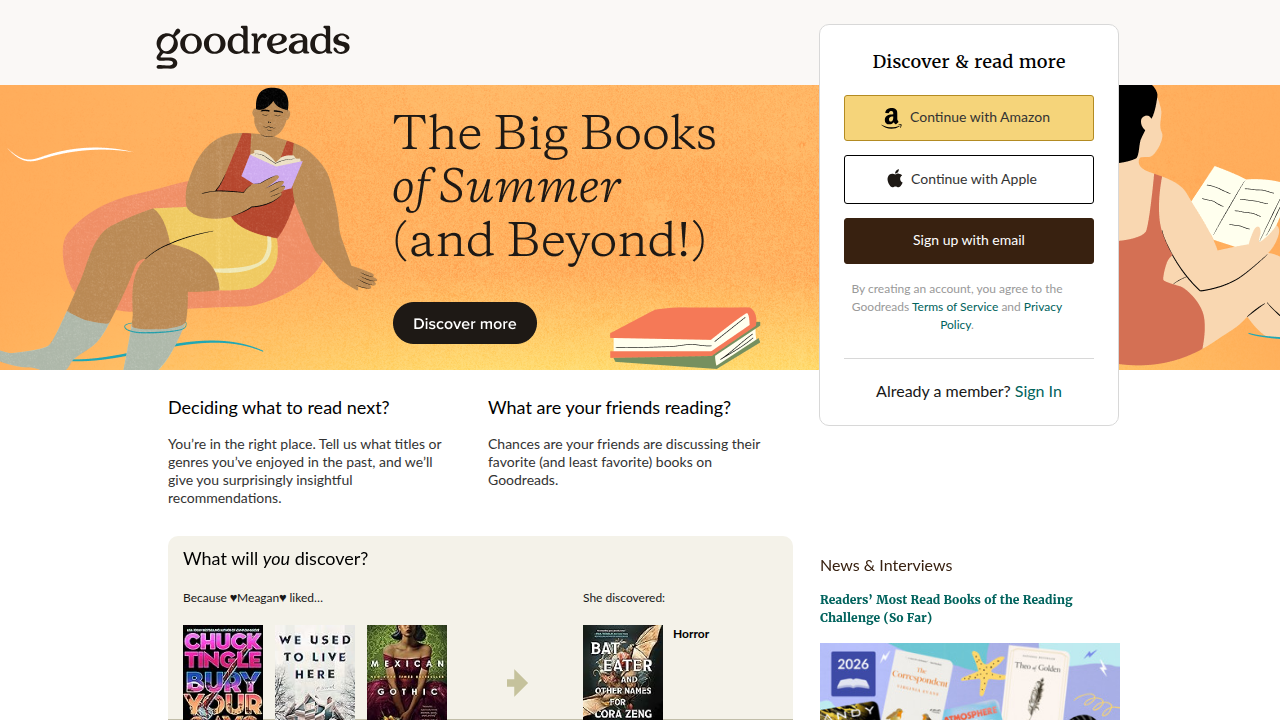 Goodreads provides community reviews and recommendations for books.
