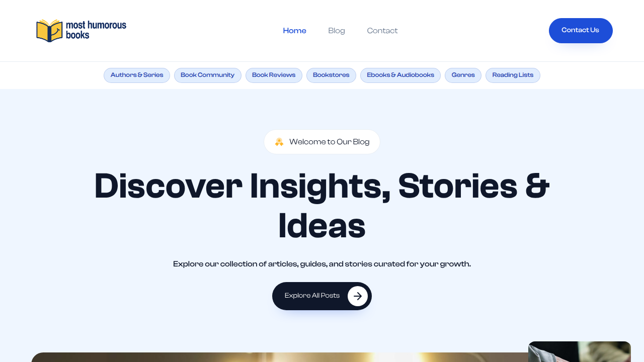 The Most Humorous Books website provides guides to finding enjoyable reads with genuine laughs.