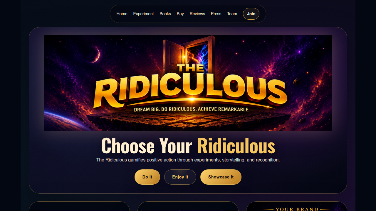 Discover "The Ridiculous," a book offering strange humor and quick wit.